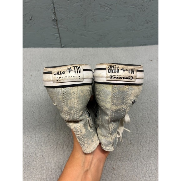 Converse Chuck Taylor All Star High Top Sneakers Men's Size‎ 11 Silver Metallic - Picture 14 of 15